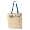 Natural Tote with Contrast-Color Handles Thumbnail
