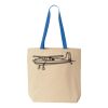 Natural Tote with Contrast-Color Handles Thumbnail