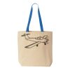 Natural Tote with Contrast-Color Handles Thumbnail