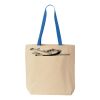 Natural Tote with Contrast-Color Handles Thumbnail