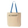 Natural Tote with Contrast-Color Handles Thumbnail