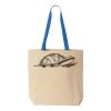 Natural Tote with Contrast-Color Handles Thumbnail