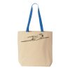 Natural Tote with Contrast-Color Handles Thumbnail