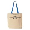 Natural Tote with Contrast-Color Handles Thumbnail