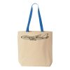 Natural Tote with Contrast-Color Handles Thumbnail