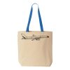 Natural Tote with Contrast-Color Handles Thumbnail