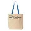 Natural Tote with Contrast-Color Handles Thumbnail