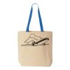 Natural Tote with Contrast-Color Handles Thumbnail