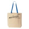 Natural Tote with Contrast-Color Handles Thumbnail