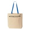 Natural Tote with Contrast-Color Handles Thumbnail