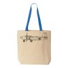 Natural Tote with Contrast-Color Handles Thumbnail