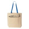 Natural Tote with Contrast-Color Handles Thumbnail