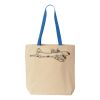 Natural Tote with Contrast-Color Handles Thumbnail