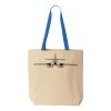 Natural Tote with Contrast-Color Handles Thumbnail
