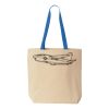 Natural Tote with Contrast-Color Handles Thumbnail