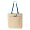 Natural Tote with Contrast-Color Handles Thumbnail