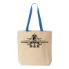 Natural Tote with Contrast-Color Handles Thumbnail