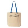 Natural Tote with Contrast-Color Handles Thumbnail