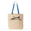 Natural Tote with Contrast-Color Handles Thumbnail