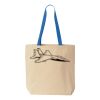 Natural Tote with Contrast-Color Handles Thumbnail