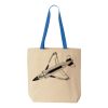 Natural Tote with Contrast-Color Handles Thumbnail