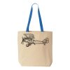 Natural Tote with Contrast-Color Handles Thumbnail