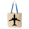Natural Tote with Contrast-Color Handles Thumbnail