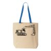 Natural Tote with Contrast-Color Handles Thumbnail