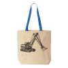 Natural Tote with Contrast-Color Handles Thumbnail