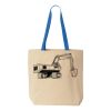 Natural Tote with Contrast-Color Handles Thumbnail