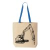 Natural Tote with Contrast-Color Handles Thumbnail