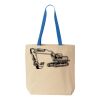 Natural Tote with Contrast-Color Handles Thumbnail