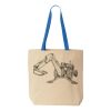 Natural Tote with Contrast-Color Handles Thumbnail