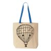 Natural Tote with Contrast-Color Handles Thumbnail
