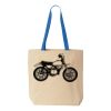 Natural Tote with Contrast-Color Handles Thumbnail
