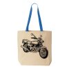 Natural Tote with Contrast-Color Handles Thumbnail