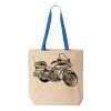 Natural Tote with Contrast-Color Handles Thumbnail