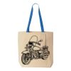 Natural Tote with Contrast-Color Handles Thumbnail