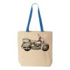 Natural Tote with Contrast-Color Handles Thumbnail