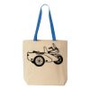 Natural Tote with Contrast-Color Handles Thumbnail