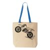 Natural Tote with Contrast-Color Handles Thumbnail