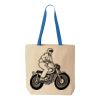 Natural Tote with Contrast-Color Handles Thumbnail