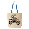 Natural Tote with Contrast-Color Handles Thumbnail