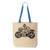 Natural Tote with Contrast-Color Handles Thumbnail