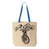 Natural Tote with Contrast-Color Handles Thumbnail