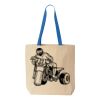 Natural Tote with Contrast-Color Handles Thumbnail