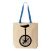 Natural Tote with Contrast-Color Handles Thumbnail