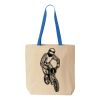 Natural Tote with Contrast-Color Handles Thumbnail