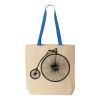 Natural Tote with Contrast-Color Handles Thumbnail