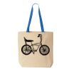 Natural Tote with Contrast-Color Handles Thumbnail